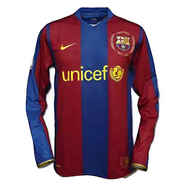 Camiseta Barcelona Primera equipo ML Retro 2007 2008 Azul Rojo